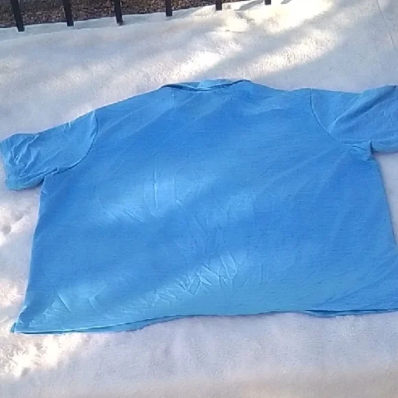 4XLT Tommy Bahama Light Blue Polo Shirt - Picture 7 of 12